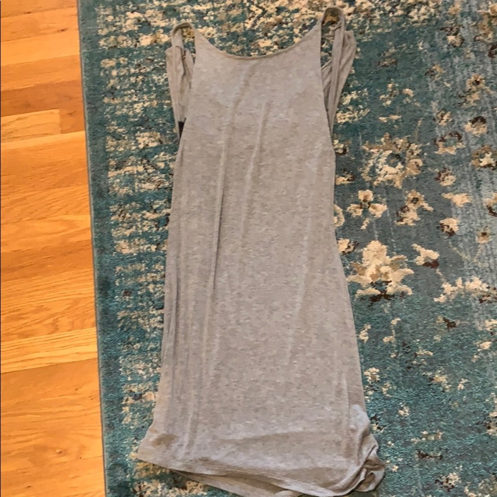 Gray midi cowl neck BCBG dress